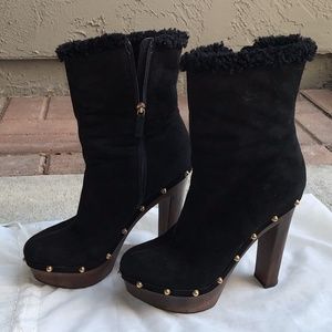 Gucci Black Suede Leather Boots